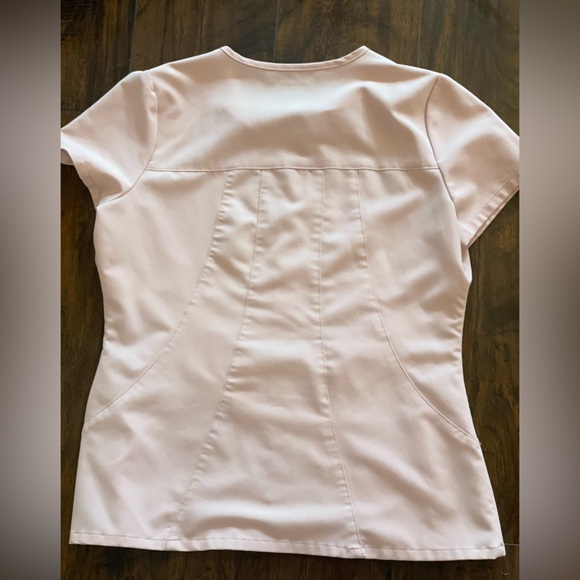 Jaanuu Women's Princess Gold Zip Front Top Blushing Pink - Picture 4 of 4